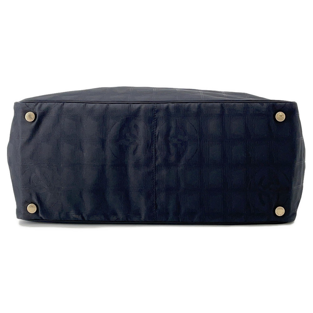 CHANEL New Travel Line Tote BlackA15991 NylonJacquard Leather Size MM