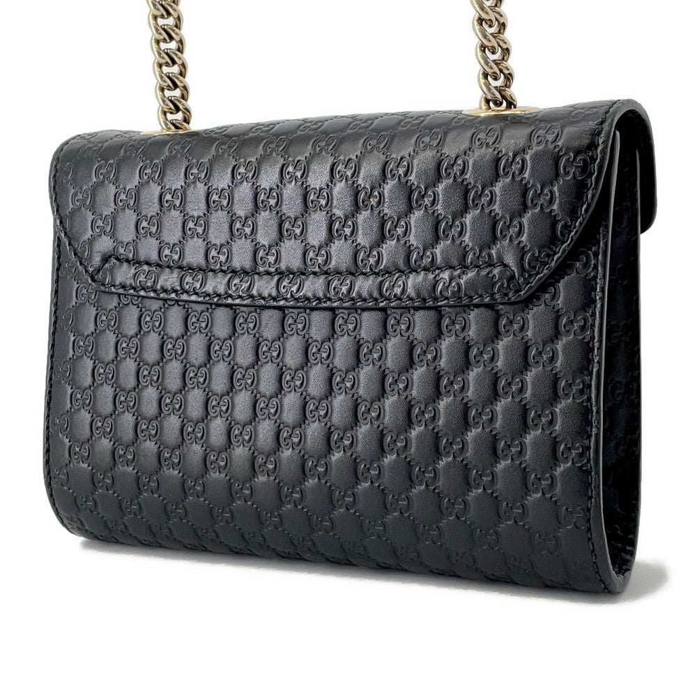 GUCCI Emily ChainShoulder Black449636 MicroGuccissimaLeather