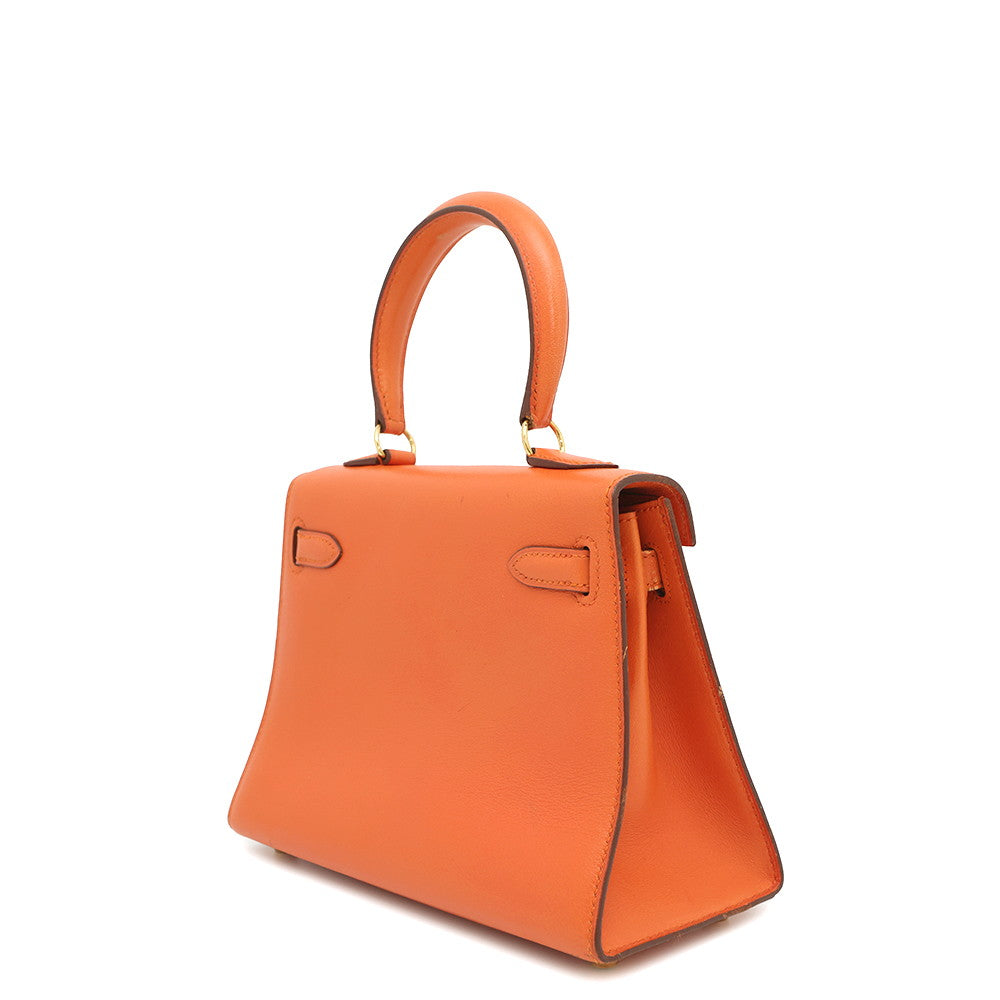 HERMES Mini Kelly Orange Gulliver Size 20