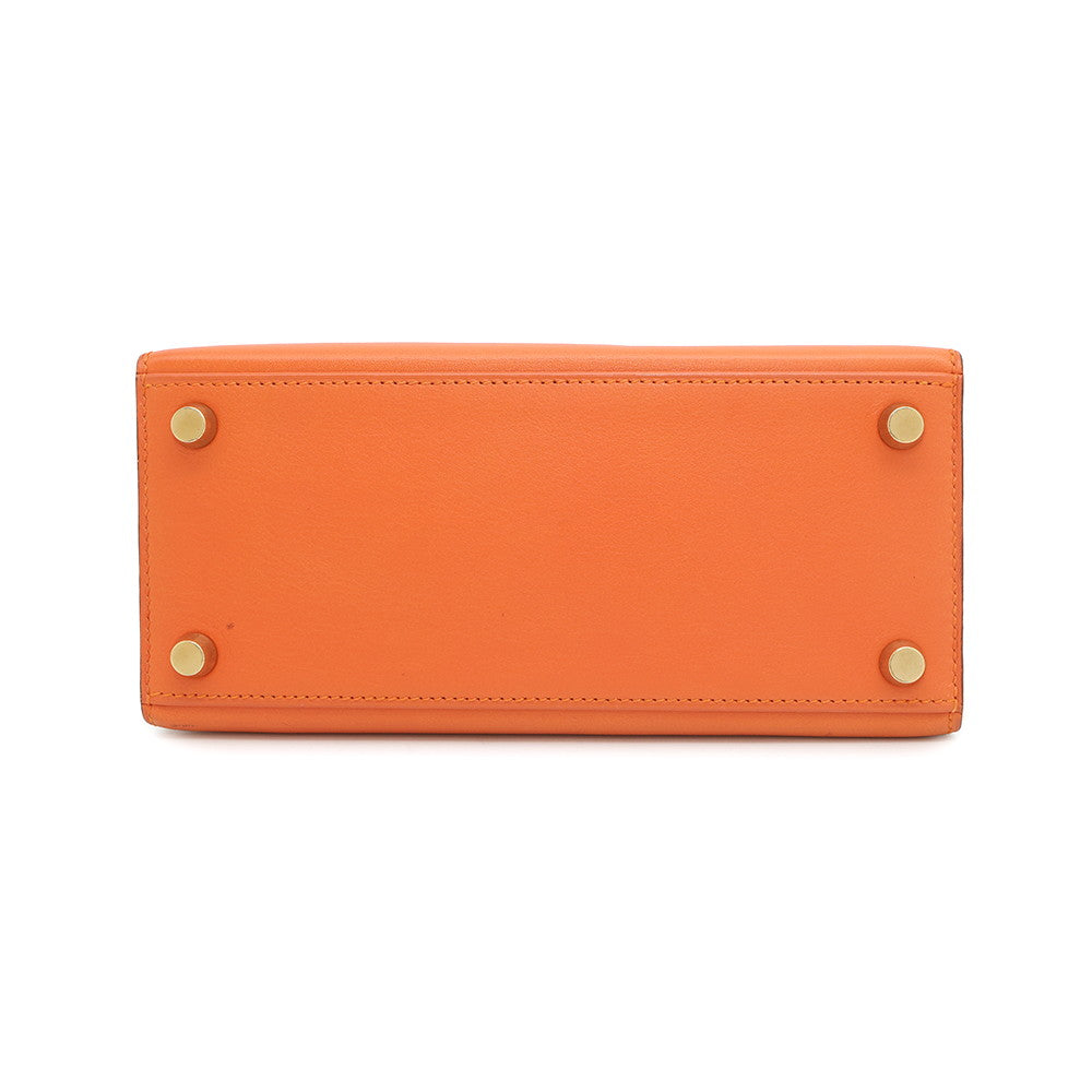 HERMES Mini Kelly Orange Gulliver Size 20
