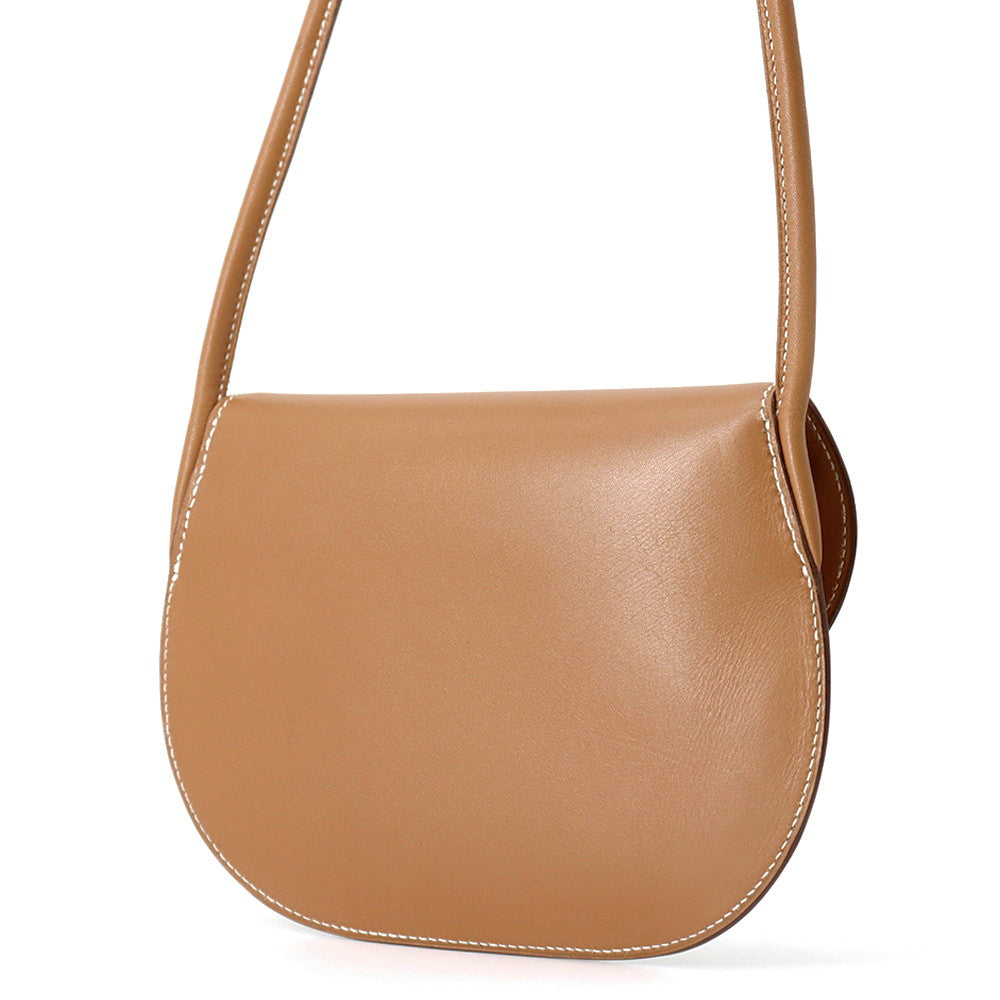 HERMES ShoulderPouch Gold Box Calf Leather