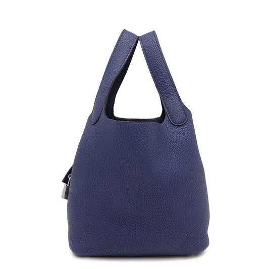 HERMES Picotin Lock Blue Encre Taurillon Clemence Size PM