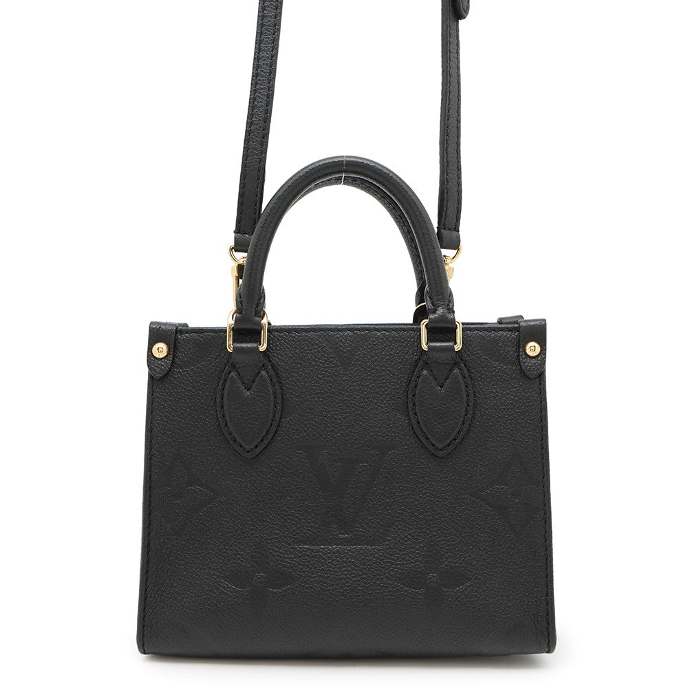 LOUIS VUITTON Onthego NoirM46993 Monogram Empreinte Leather Size BB