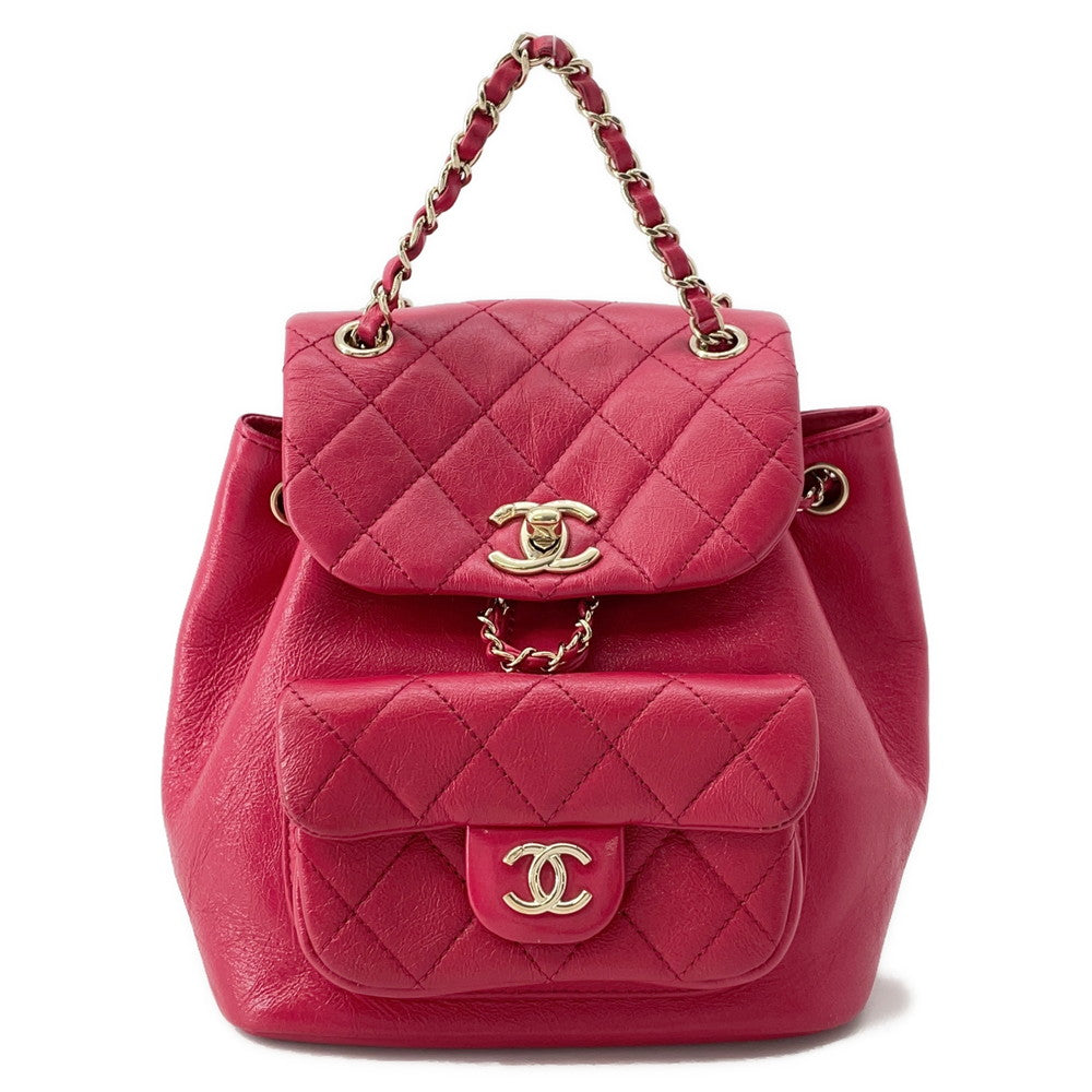 CHANEL Dumas Backpack MagentaAS2908 Leather