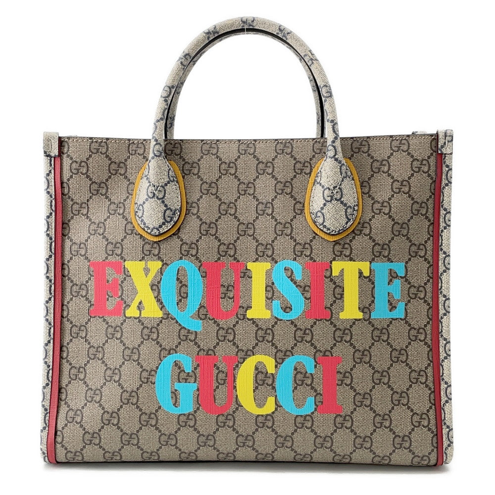 GUCCI EXQUISITE GUCCI Tote Bag Beige/Multicolor680956 PVC