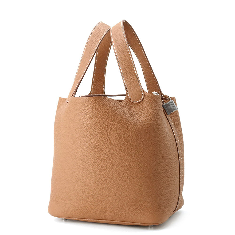 HERMES Picotin Lock Gold Taurillon Clemence Size MM