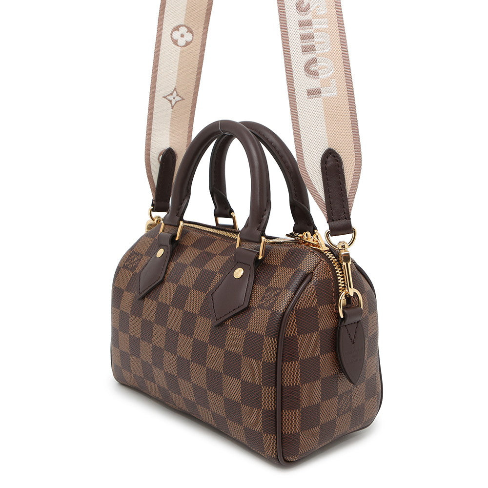 LOUIS VUITTON Speedy Bandouliere RedN40489 Damier Ebene Canvas Size 20