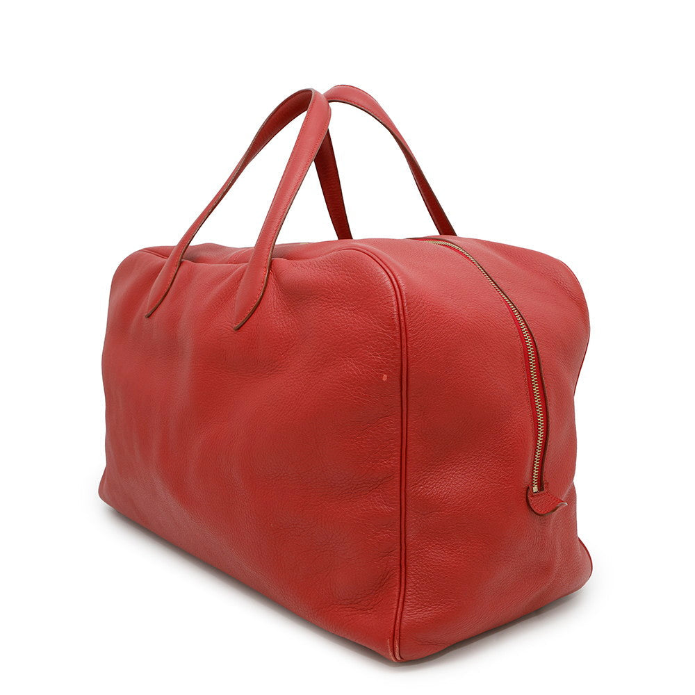 HERMES Victoria Red Taurillon Clemence Size 50