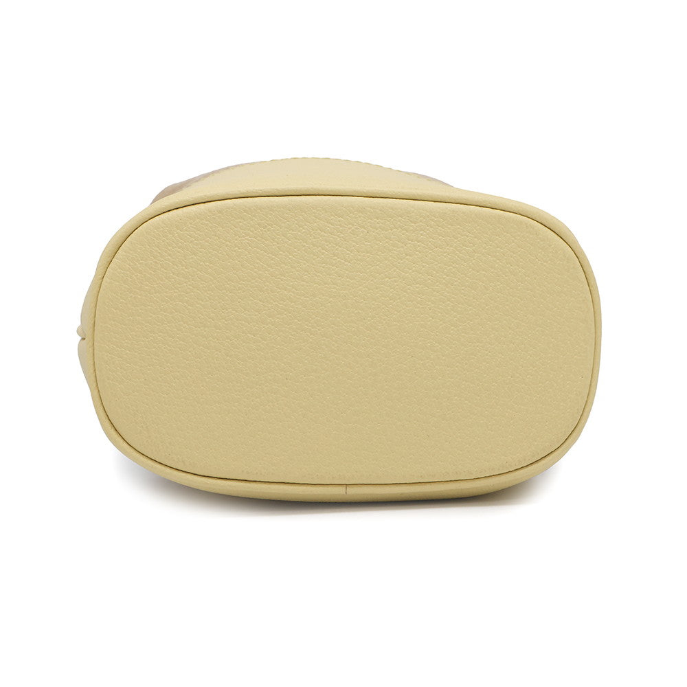 GUCCI Bucket Shoulder Yellow550620 GG Canvas Leather Size Mini