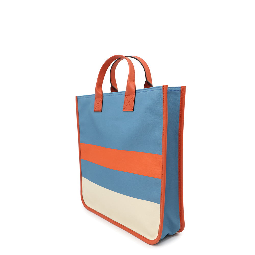 GUCCI Interlocking G Tote Bag Blue/Orange/White550763 Leather Nylon