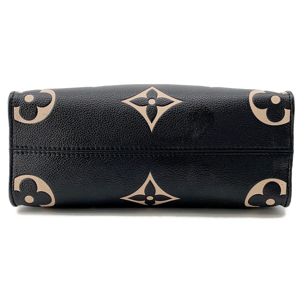 LOUIS VUITTON Onthego Noir/BeigeM45659 Bicolor Monogram Empreinte Leather Size PM