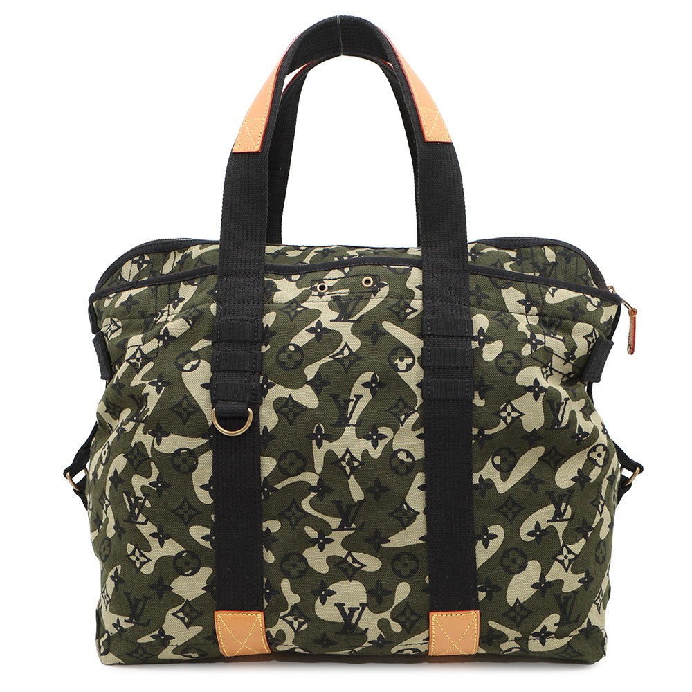 LOUIS VUITTON tray Green/Light Beige/NoirM95783 monogrammo flage