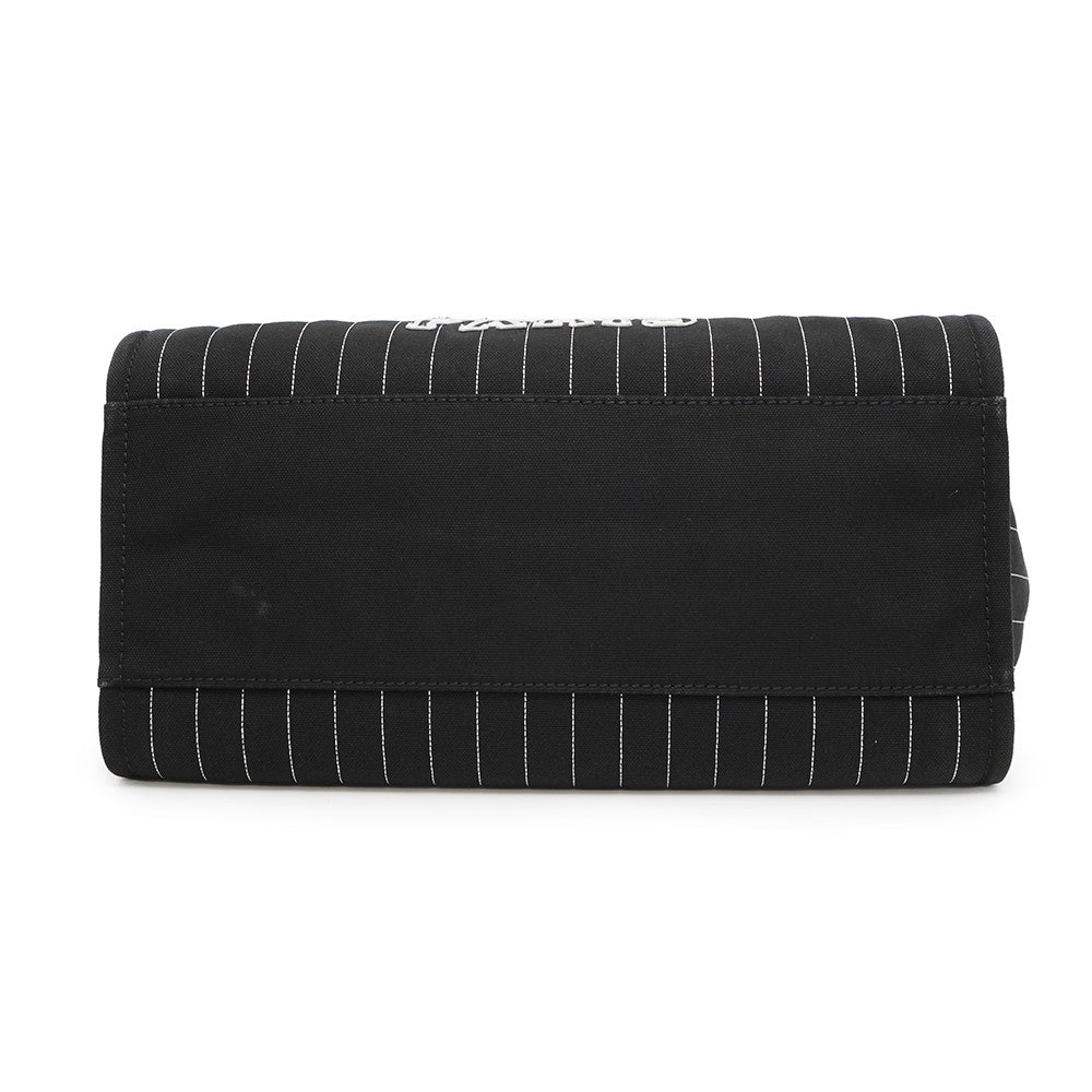 CHANEL Deauville 2WAY ChainTote Bag Black/WhiteA66941 Canvas Leather Size MM