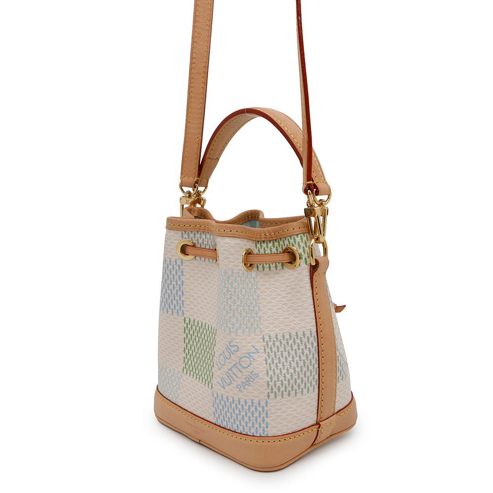 LOUIS VUITTON Nano Noe Pistachio GreenN40640 Damier Licious