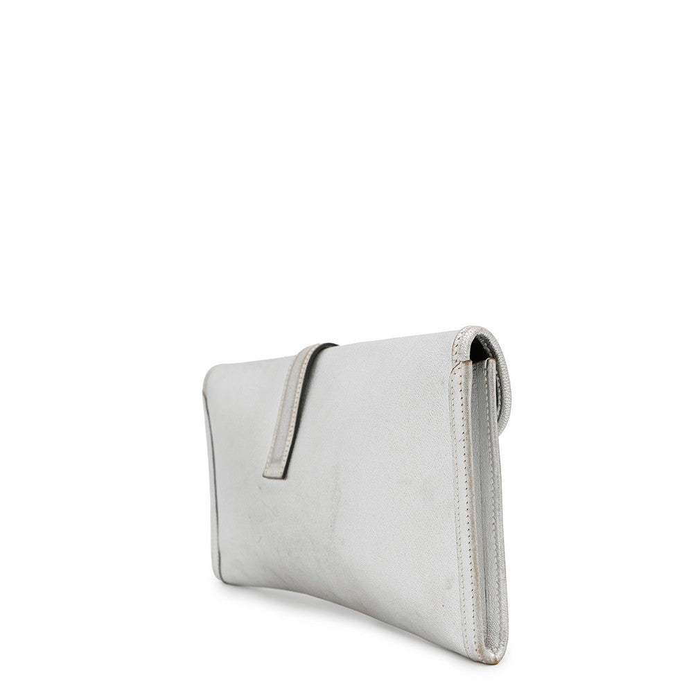 HERMES Jige Athens Olympics Limited Silver Chevre Myzore Goatskin