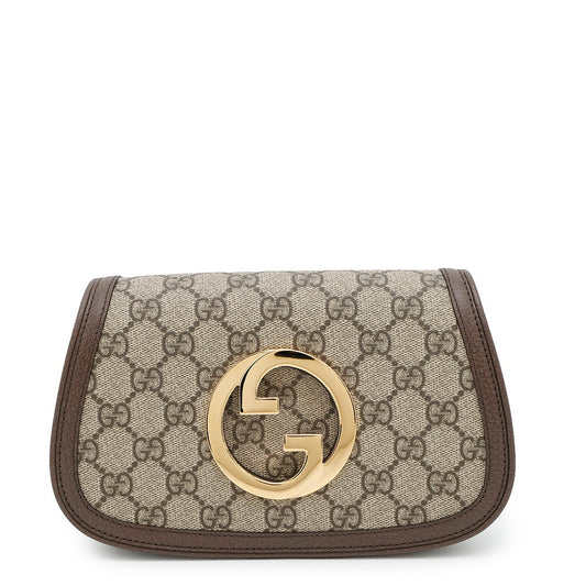 GUCCI GG Supreme Blondie Belt Bag Beige/Brown703807 PVC Leather