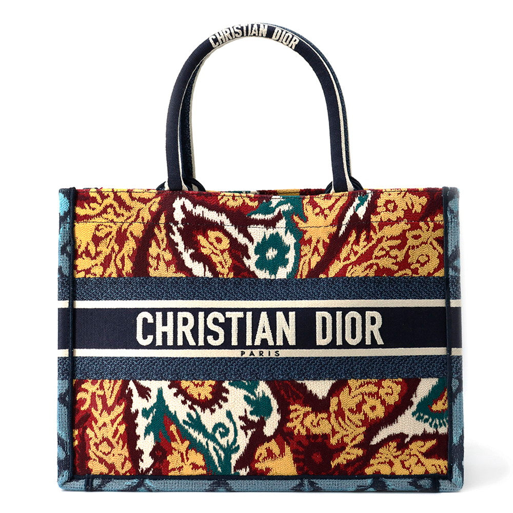 Dior Book Tote Embroidery Multicolor Canvas