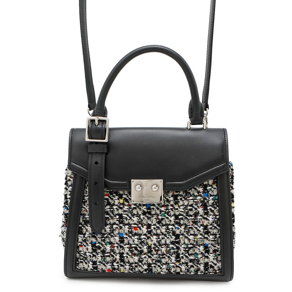 LOUIS VUITTON LV arc Gray/BlackM55501 Tweed Leather Size PM