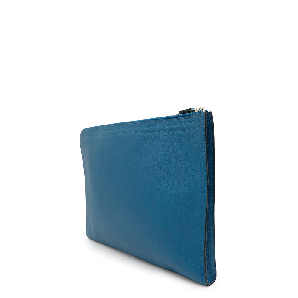 HERMES Zipcon Pewter Blue de Galice Evercolor