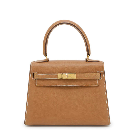 HERMES Mini Kelly Natural Courchevel