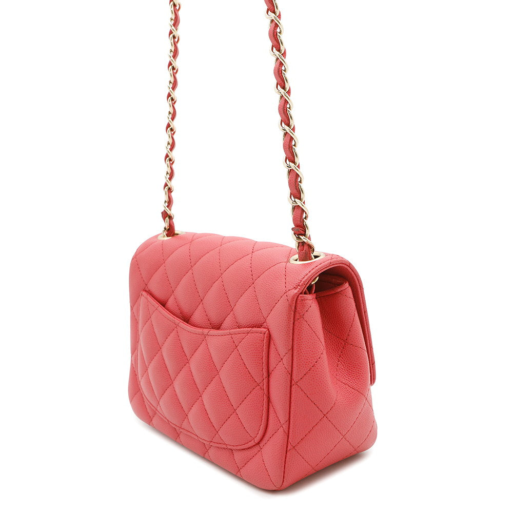 CHANEL Matelasse ChainShoulder Bag PinkA35200 Caviar Leather Size 18