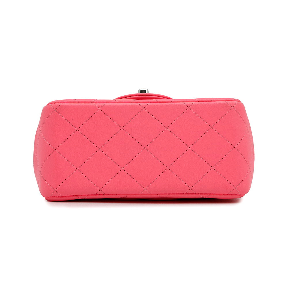 CHANEL Mini Matelasse Chain Shoulder Bag PinkA35200 Lambskin Size 18