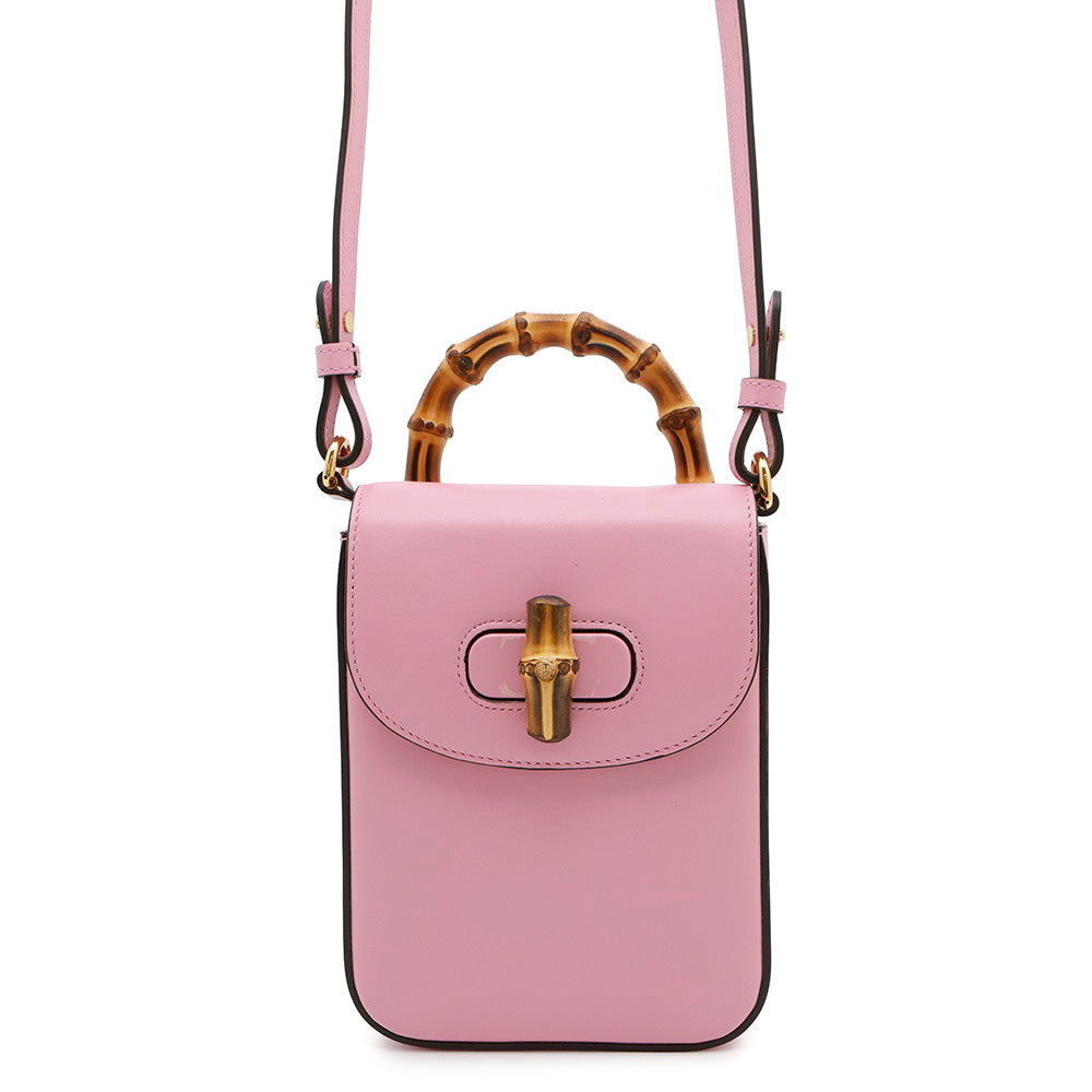 GUCCI 3WAYShoulder Bag Pink702106 Bamboo Leather