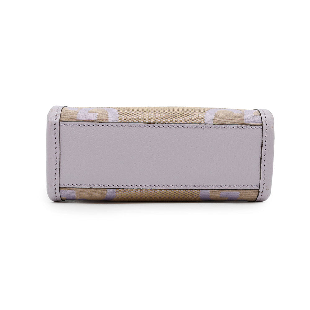 GUCCI Jumbo GG 2WAY Shoulder Bag Beige/Purple671623 Canvas Leather