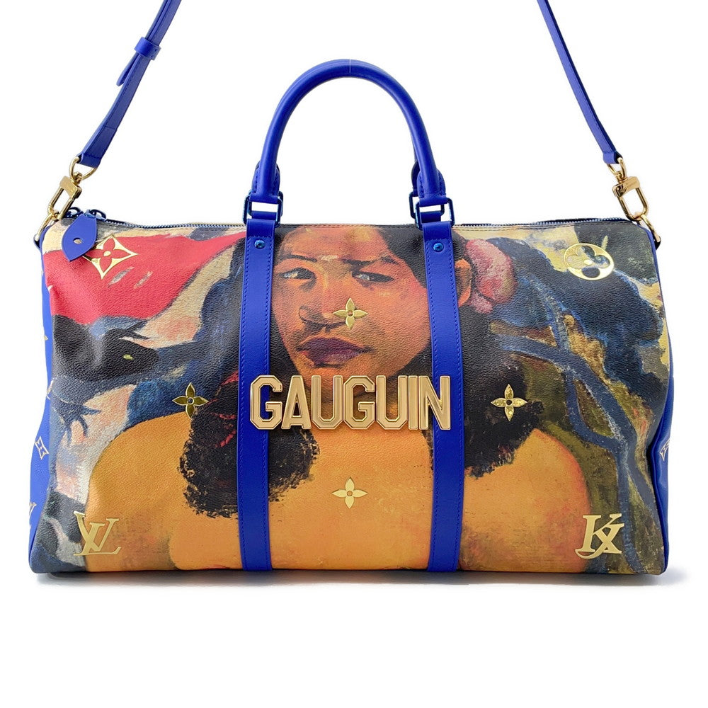 LOUIS VUITTON Keepall Bandouliere Blue Masters collection Size 50
