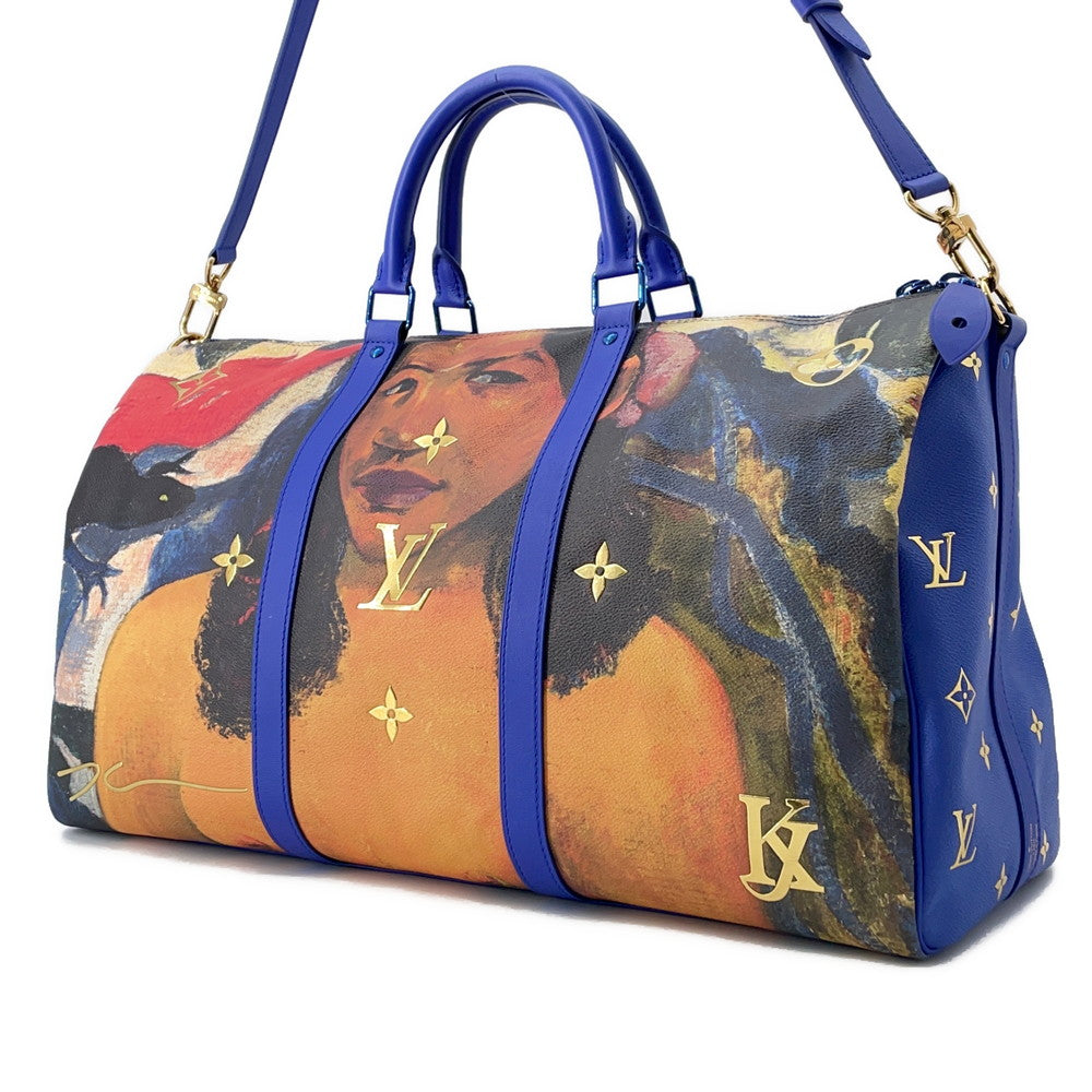 LOUIS VUITTON Keepall Bandouliere Blue Masters collection Size 50