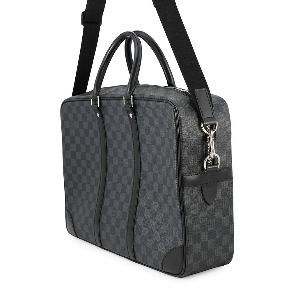 LOUIS VUITTON Port Documan Voyajaj NoirN41123 Damier Graphite Size GM