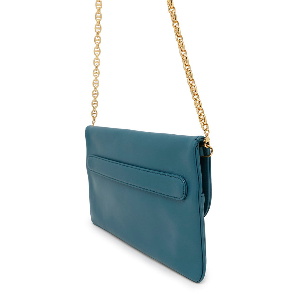 Dior Caro ChainShoulder Clutch Bag BlueM8641U Leather