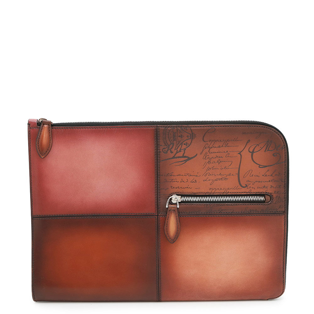 Berluti Calligraphy Nino Clutch Bag RedNINO_TGM_NEO Leather Size TGM