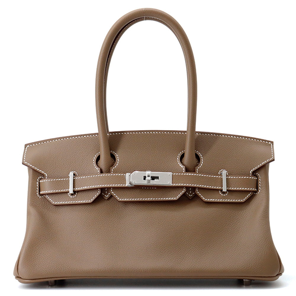 HERMES Shoulder Birkin Etoupe Evercolor Size 29