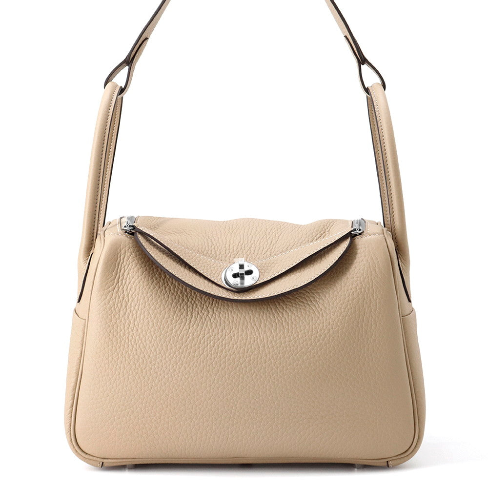 HERMES Lindy Trench/Etoupe Taurillon Clemence Size 26