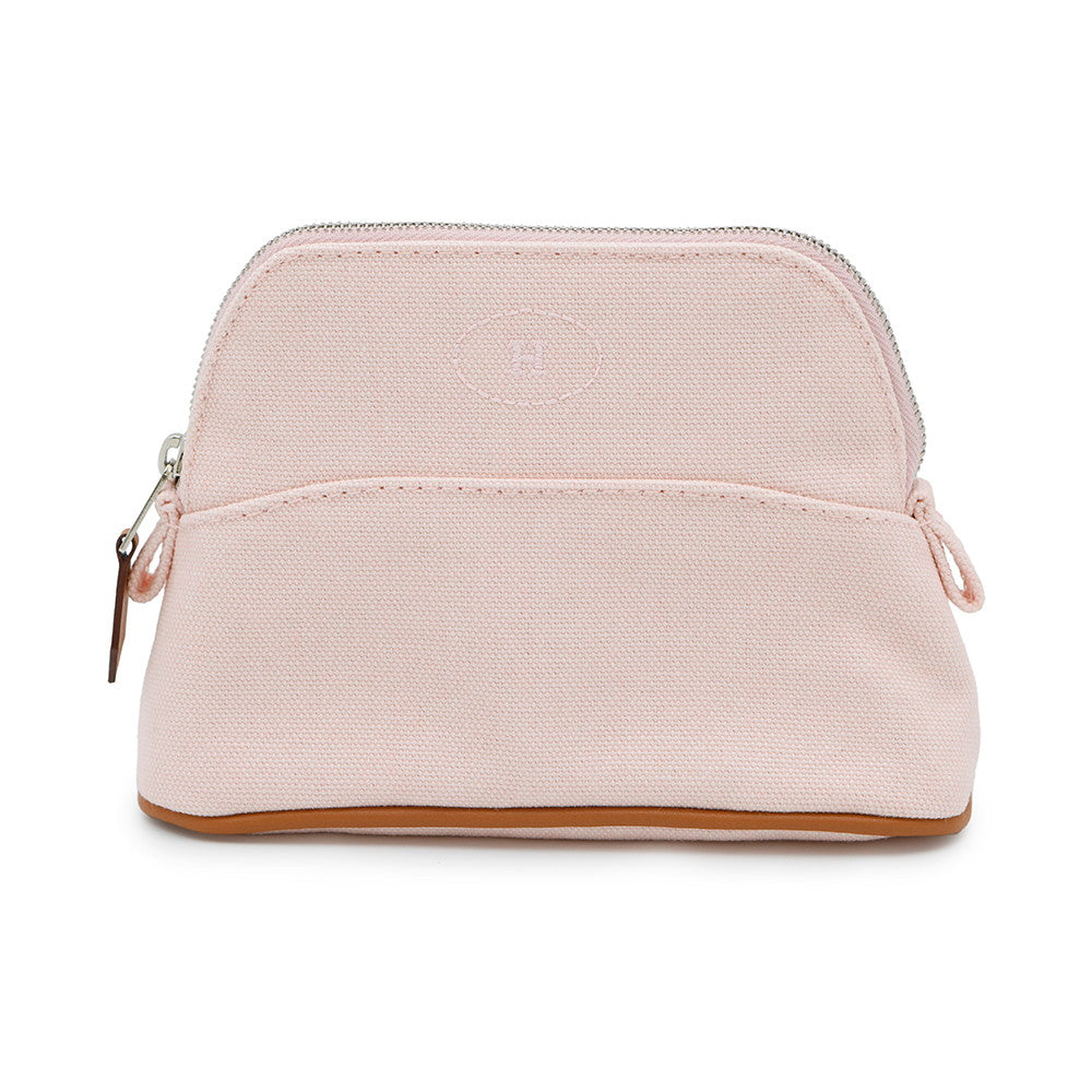 HERMES Bolide Pouch Rose pearl Canvas Size Mini mini