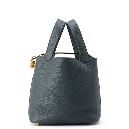 HERMES Picotin Lock Vert Mangrove Taurillon Clemence Size PM