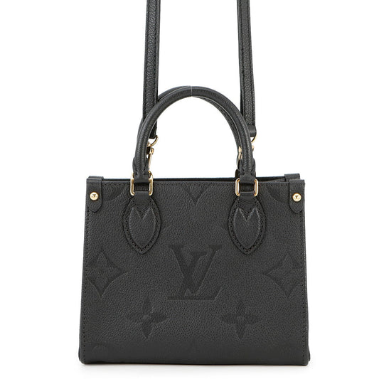 LOUIS VUITTON Onthego NoirM46993 Monogram Empreinte Leather Size BB