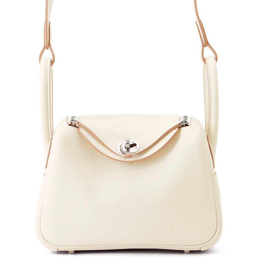 HERMES Lindy Craie Taurillon Clemence Size Mini