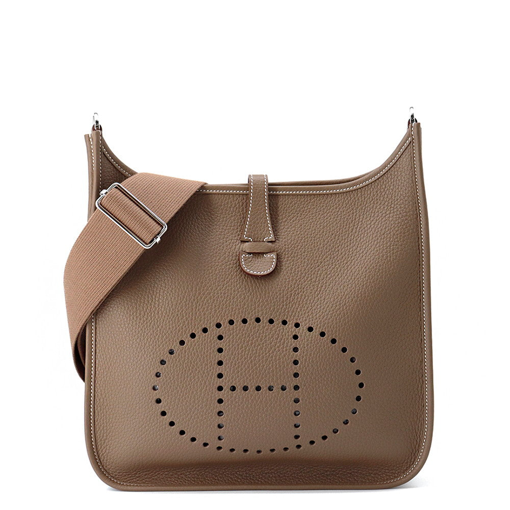 HERMES Evelyne3 Etoupe Taurillon Clemence Size PM