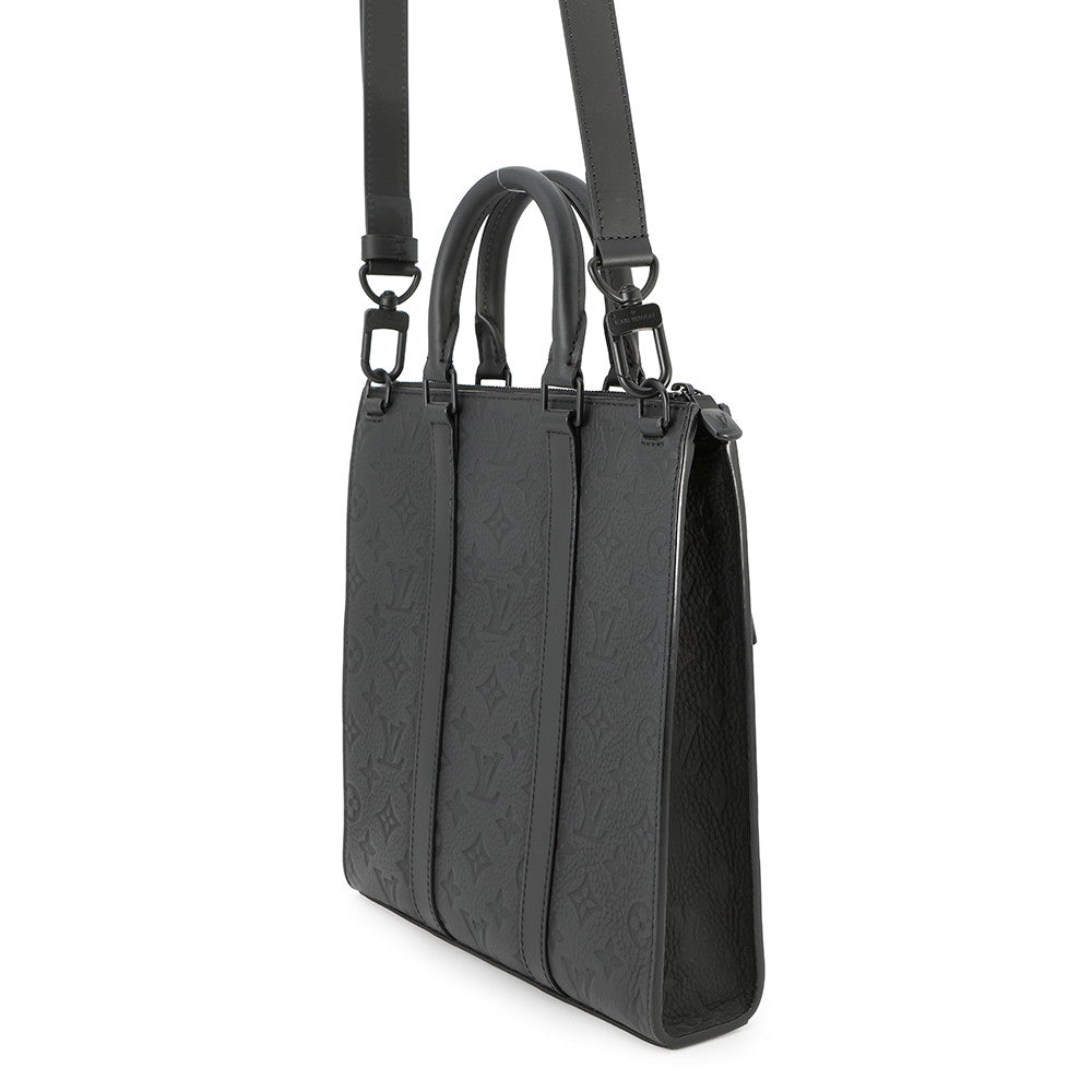 LOUIS VUITTON Sac Plat NoirM21884 Monogram Taurillon Leather