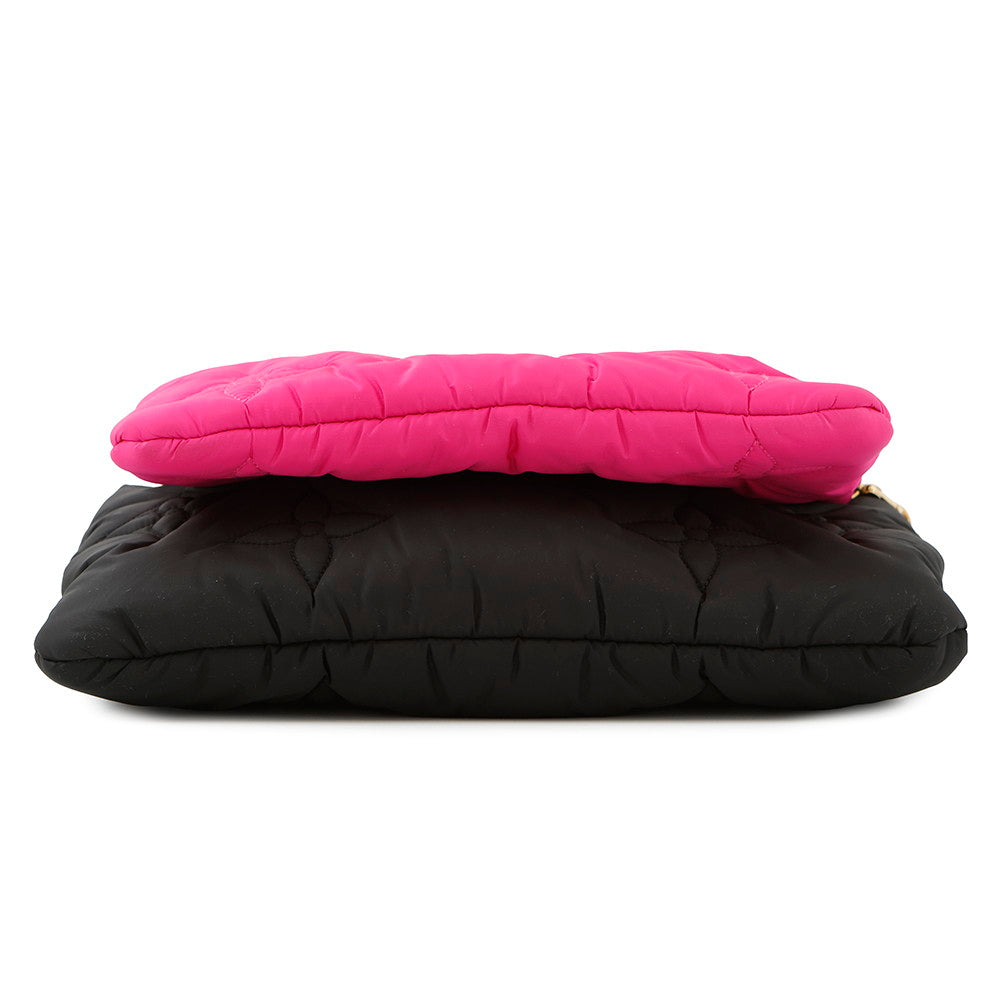 LOUIS VUITTON Maxi Multi-Pochette Accessoires Noir/FuchsiaM58980 Recycled Nylon Monogram