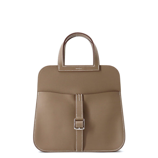 HERMES Halzan Etoupe Swift Leather Size Mini