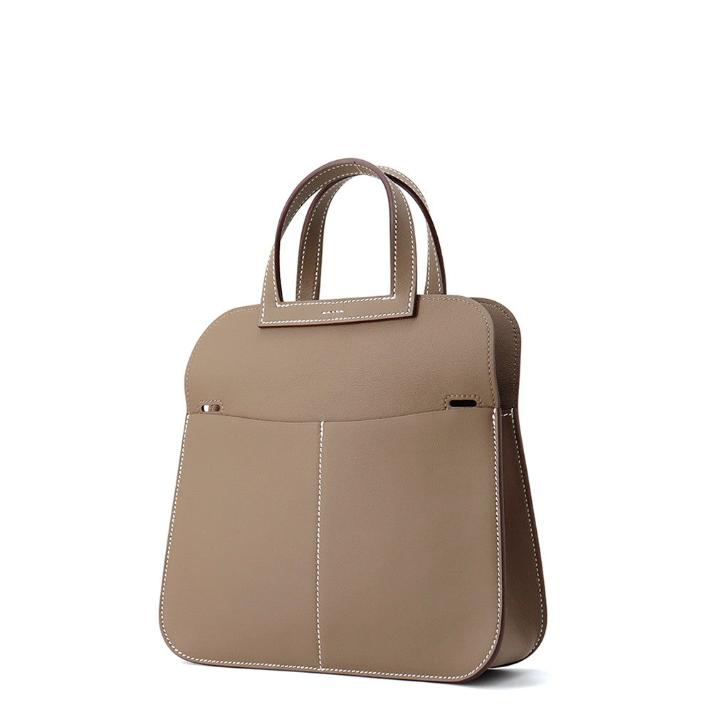 HERMES Halzan Etoupe Swift Leather Size Mini