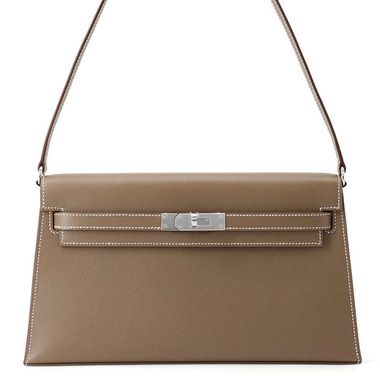 HERMES kelly elan Etoupe Veau Madame