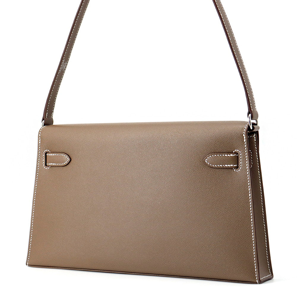 HERMES kelly elan Etoupe Veau Madame