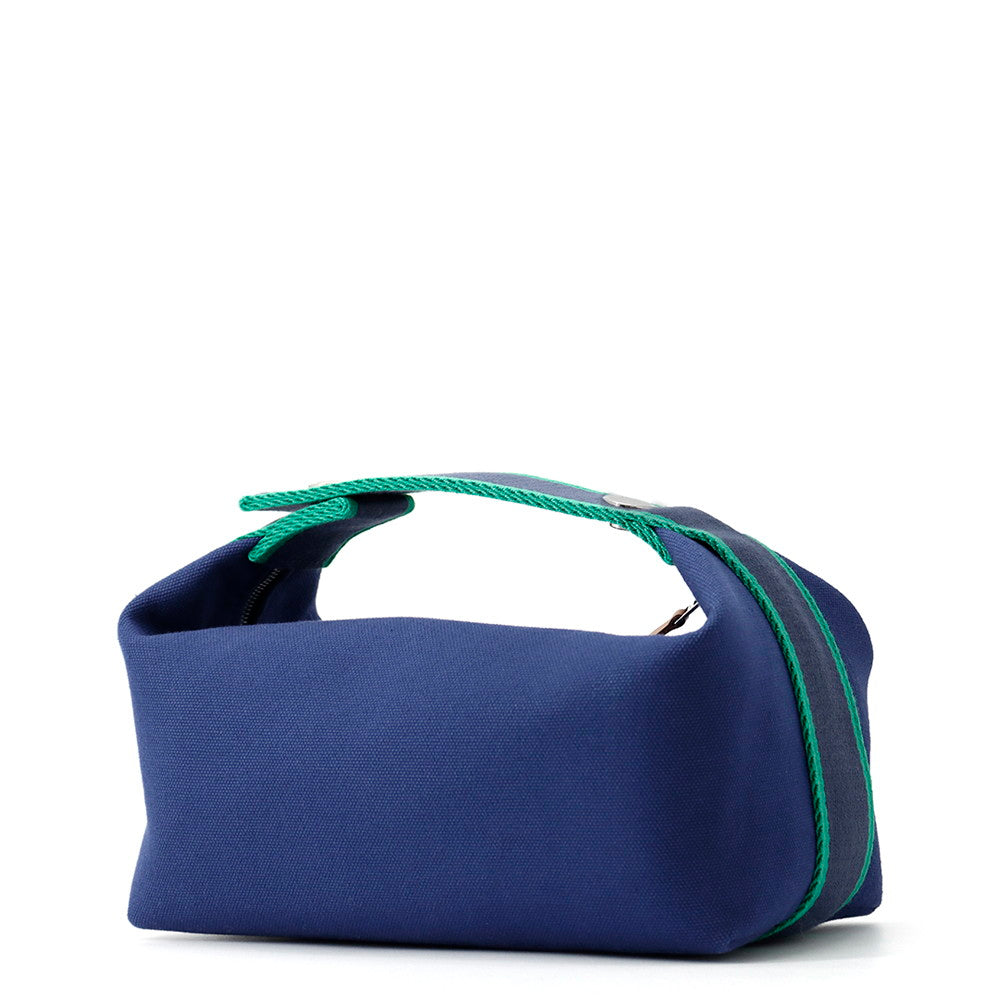 HERMES Brid a Black Navy/Green Canvas Size PM