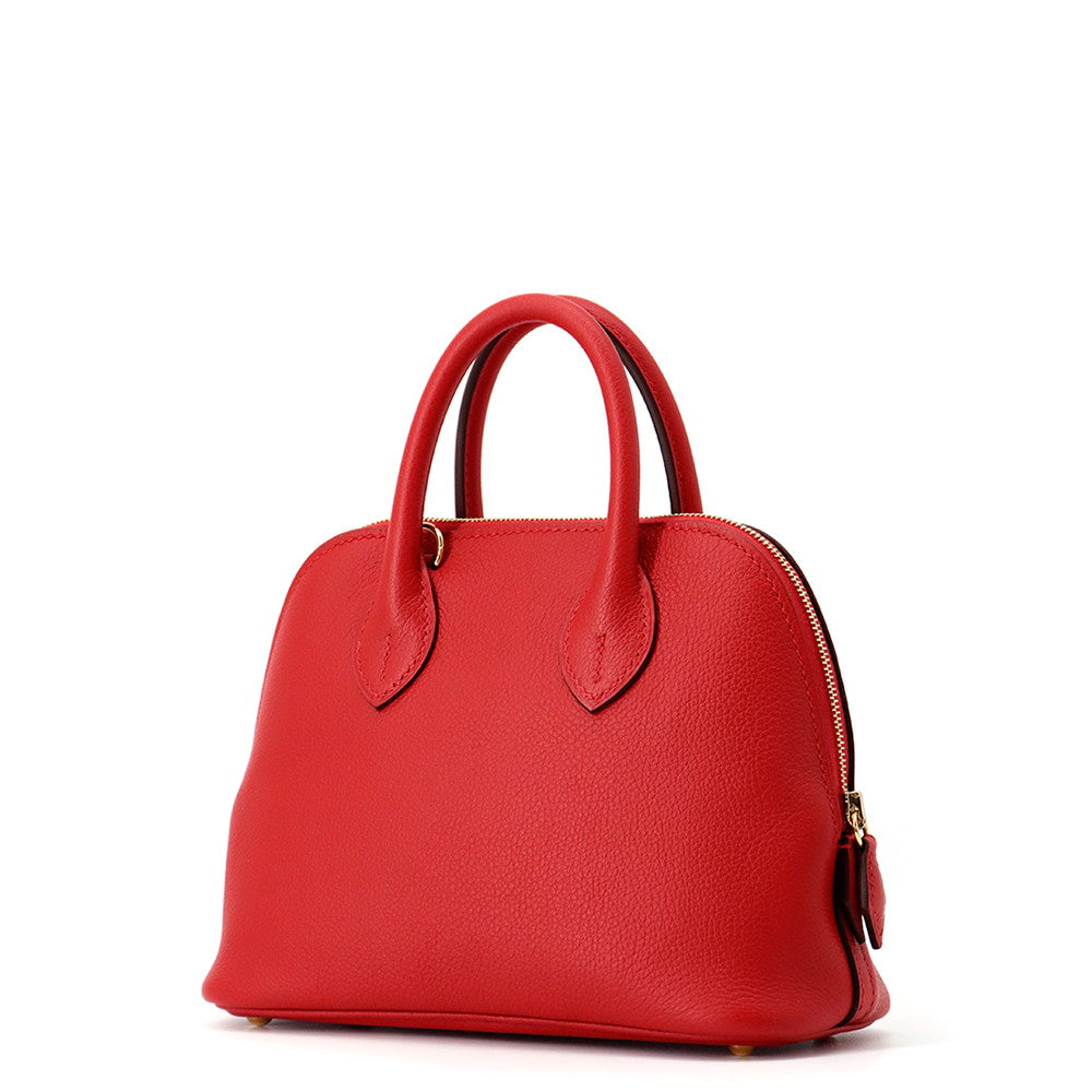 HERMES Bolide 1923 Rouge Ladue Evercolor Size Mini