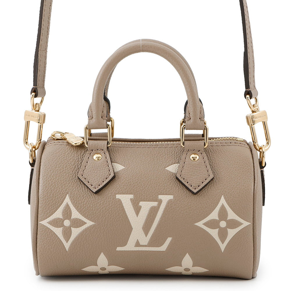 LOUIS VUITTON Nano Speedy TourterelleGrayM82890 Monogram Empreinte Leather Size Nano