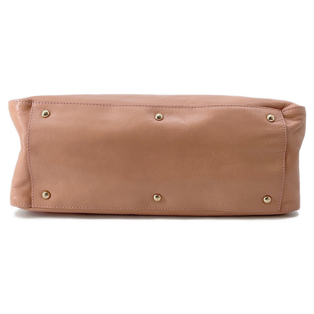 FENDI Tote Bag Pink8BN184 Leather